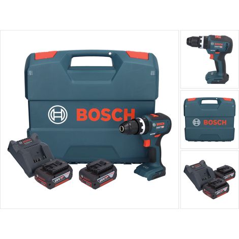 Bosch GSB 18V-55 Professional Akku Schlagbohrschrauber 18 V 55 Nm Brushless + 2x Akku 4,0 Ah + Ladegerät + Koffer