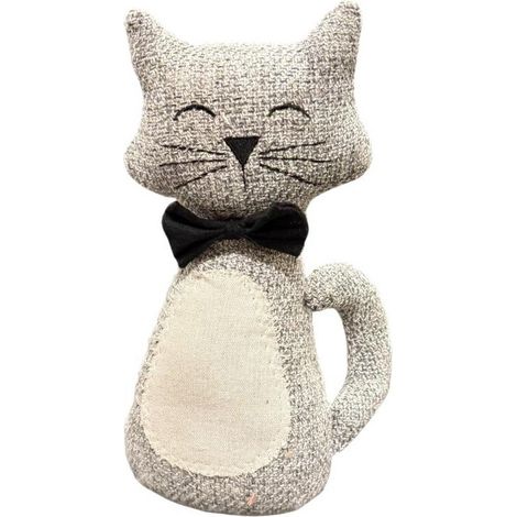 Fabric Cat Doorstop - Fabric - L10 X W18 X H28 cm