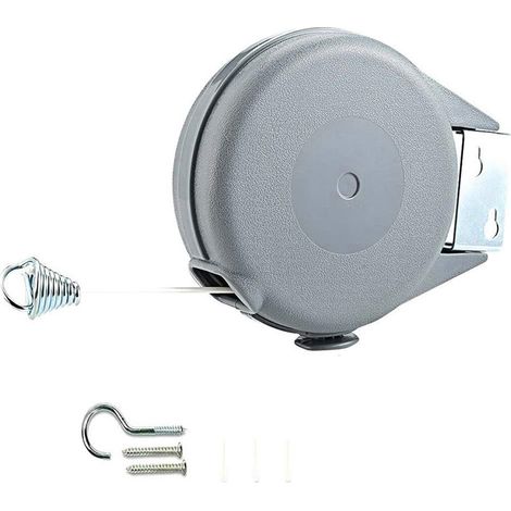 Étendoir à linge rétractable de 15 m (49,2 pi) de long, charge maximale de 13,6 kg (30 lb), étendoir à linge portable pour le camping (1/5)