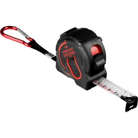 Mètre ruban, ruban à enrouleur, mousqueton 5 m 25 mm Vorstahl (1/5)