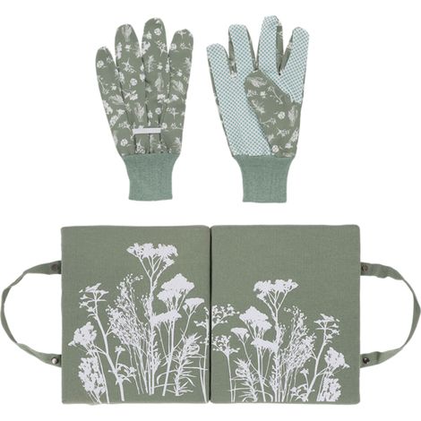 Repose genoux pour le jardinage + gants - Vert - L 50 cm - Livraison gratuite