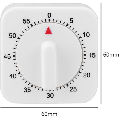 Minuterie Cuisine 60 Minutes Rappel Pratique Compte à Rebours Mécanique Chronomètre (1/2)