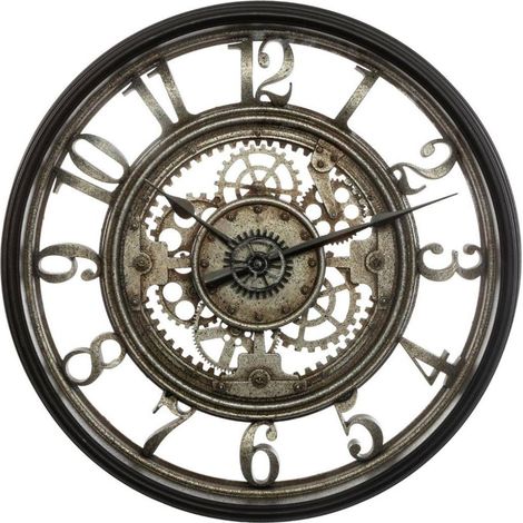 Wanduhr MECA im Loft-Stil, Ø 51 cm, grau (1/5)