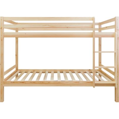 Lit superposé en bois lavé blanc 90x190/90x190 cm (1/3)