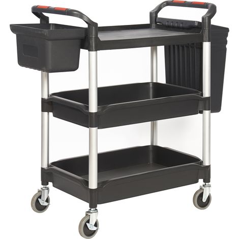Chariot RS PRO Non 3 plateaux en Plastique, 1100 x 490mm, Capacité de charge 150kg ( Prix pour 1 ) (1/3)