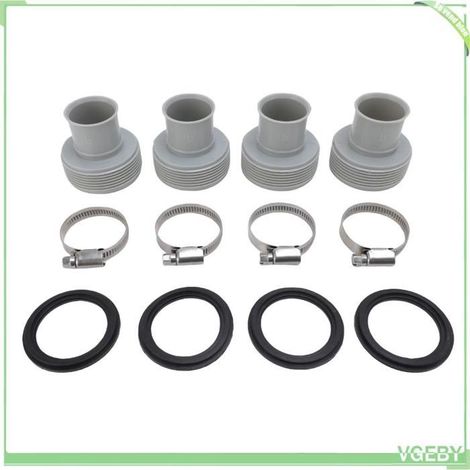 Adaptateur de pompe de filtre de piscine - FAFEICY - Type B - Pour tuyau 1,25–1,5 pouces - ABS - Lot de 4 (1/4)
