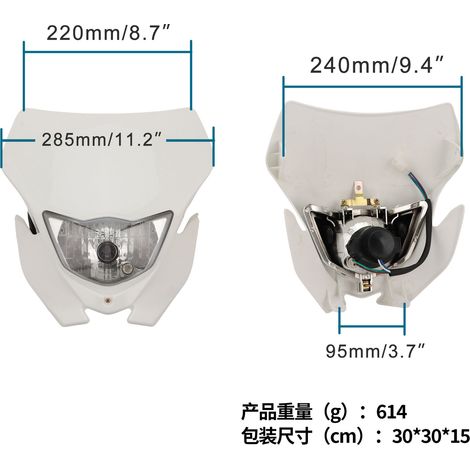 Motorradzubehör: Scheinwerfer, universelle LED-Scheinwerfer für Geländefahrzeuge, Autoscheinwerfer, weiße Scheinwerfer (1/4)