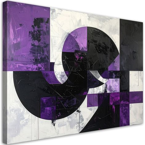 Quadro su tela, Astrattismo moderno texture viola, 30x20 (1/5)