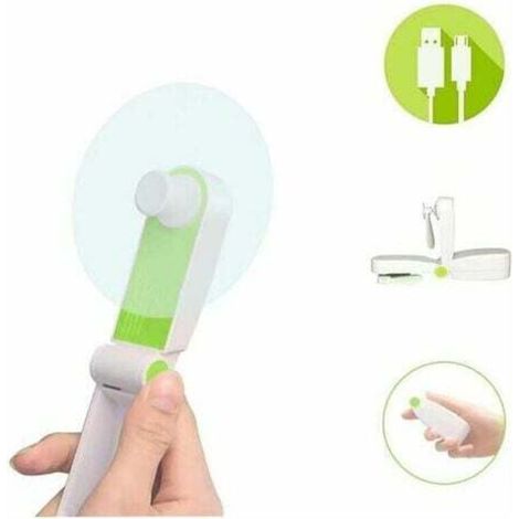 USB Hand Fan Mini Fan Portable Battery Operated Fan 2 Wind Speeds Personal Hand Fan for Office, Home, Outdoor, Travel (1/4)