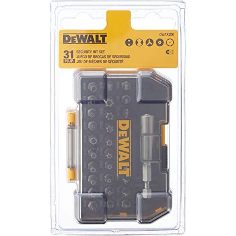 Dewalt DWAX200 Set di viti di sicurezza, 31 pezzi (1/4)