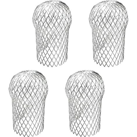 Protection de gouttière - 4 pièces - Protection contre les feuilles pour tuyau de pluie - Protection contre les feuilles - Filtre à feuilles Gouttières - Grillage métallique - Gouttière - Argent - Aci (1/5)