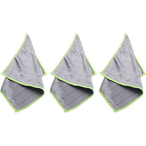 Chiffon de nettoyage pour vitres, chiffon de polissage en microfibre de carbone non pelucheux, adapté aux fenêtres, miroirs de salle de bain, ustensiles de cuisine et pare-brise de voiture. (1/5)