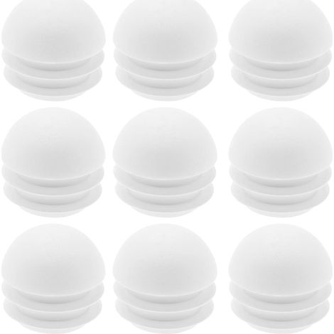 36 pièces Bouchon d insertion de Tube en Plastique 25mm Bouchons d extrémité Ronds Inserts en Dôme de Tube Embouts Bouchons Accessoires de Meubles (1/4)