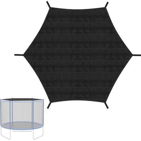 SWANEW Funda para cama elástica, protección solar anti UV resistente a desgarros para cama elástica 6 barras 244cm Negro (1/5)