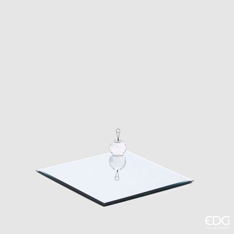 EDG Enzo De Gasperi Base Specchio Quadrata 25 x 25 Cm Silver Vetro