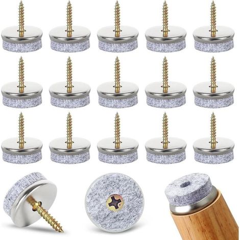 50 patins en feutre pour meubles, patins de protection pour pieds de meubles en bois, 20 mm (1/5)