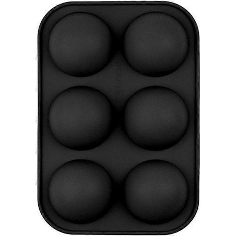 Lot de 2 moules en silicone 6 cavités, forme demi-sphère pour pâtisserie, moule à gâteau rond pour pudding et desserts, cuisson facile, réutilisable (1/5)