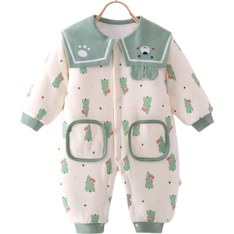 1 gigoteuse de transition, coton 100 %, manches longues, sans capuche, pour nouveau-né jusqu’à 70 cm (1/5)