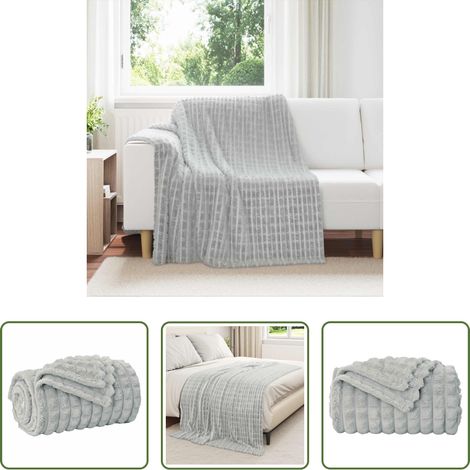 Fleece-Decke -  Überwurfdecke Grau 200 x 150 cm Fleece (1/5)