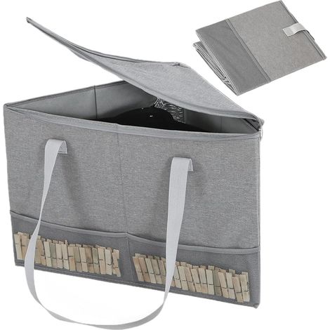 Organisateur de Cintres pour Vêtements Conteneur Triangulaire pour Vêtements - Bac Rigide Pliable Multi-Fonction pour Placard Salle de Bain Chambre à Coucher Voyage Maison Étudiant (1/5)