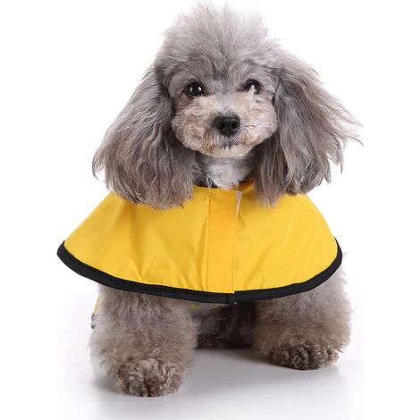 Abrigo para perros, Impermeable para perros, Impermeable reflectante para perros, Impermeable ajustable, Impermeable ligero, Amarillo, Talla M (1/5)