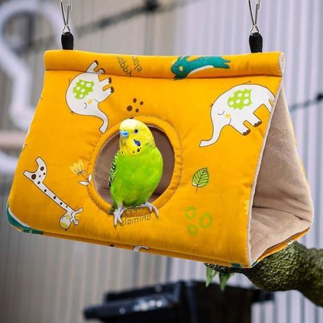 1 Nid Oiseau, Coton Doux, Trou d'Entrée, Crochets Suspension, Cage Perroquet Perruche (1/5)