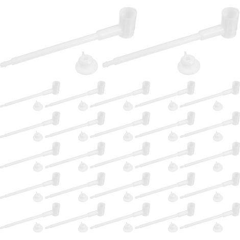100 piezas de accesorios de codo para molino de viento hechos de plástico resistente, accesorios de jardín para montaje flexible, varillas y postes de repuesto, decoración (1/5)