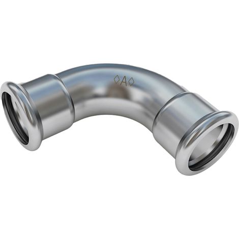 Raccordo Curvo a 90° Pressare Doppia Femmina in Acciaio INOX Press Ø 22 CEX