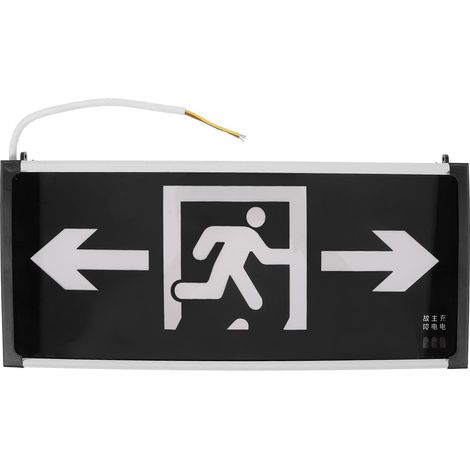 Panneau de Sortie de Secours avec Éclairage LED Urgence pour Centres Commerciaux et Lieux Publics Indicateur de Sécurité Bidirectionnel Signalétique de Sortie Visible