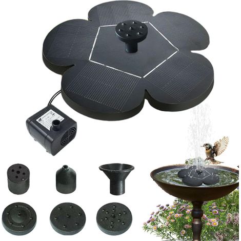 Fontaine Solaire pour Bain D Oiseaux Fontaine À Oiseaux Énergie Solaire Cascades D Eau Silencieuses pour Aménagement De Paysage Cour Patio Terrasse Porche Jardin Bassin Et Arrière Cour