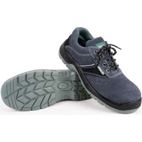 Chaussure de travail, Service, daim, embout métallique, S1 SRC, noir/gris, pointure 46 (1/2)