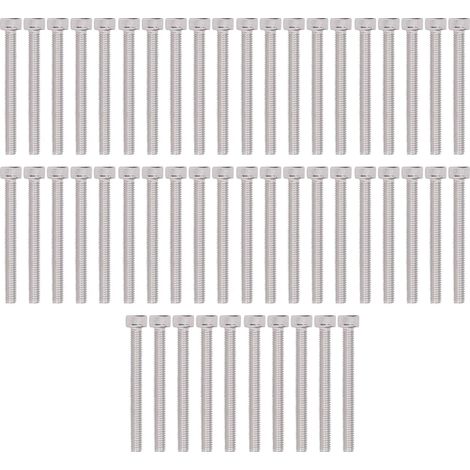 50 vis à tête cylindrique creuse hexagonale en acier galvanisé M4 pour la fixation et le serrage de moules de pièces de machines 2800-0004-0035 (1/5)