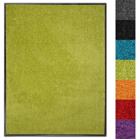Tapis extérieur, Tapis antidérapant très absorbant Use&Wash Vert citron 60 x 90 cm (1/5)