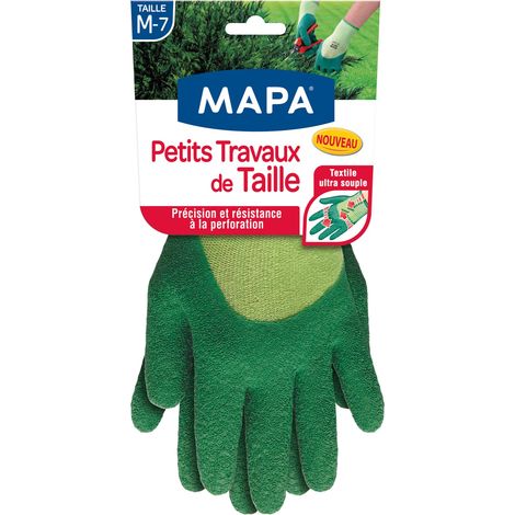MAPA - Petits Travaux de Taille - Gants de Jardinage support Textile souple et enduction Latex - Ultra Flexibles et Resistants a la perforation - 1 paire - Taille M (1/4)