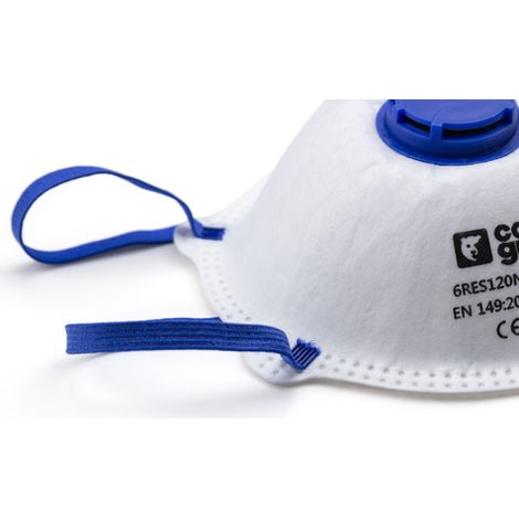 Coverguard – Masque de protection FFP2 – Boite de 10 masques jetables – Demi-masque en polypropylène avec soupape – Élastiques sans latex (1/4)