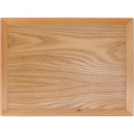 Plateau De Service en Bois, Plateau en Bois Rectangulaire, Plateau De Service Multifonctionnel pour la Collecte De Fruits, De Pizzas en Plein Air(36.5 27cm) (1/5)