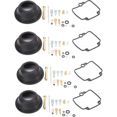 Kit di riparazione carburatore, set di ricambio per revisione carburatore in 4 pezzi per GSF400 GSF400P BANDIT, kit di manutenzione in gomma e metallo, riparazione auto (1/5)