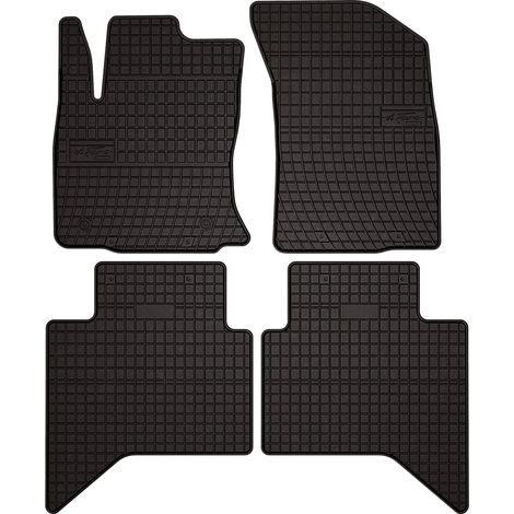 Gummifußmatten für Toyota Hilux VIII Pickup (ab 2015) – schwarz, passgenau (1/5)
