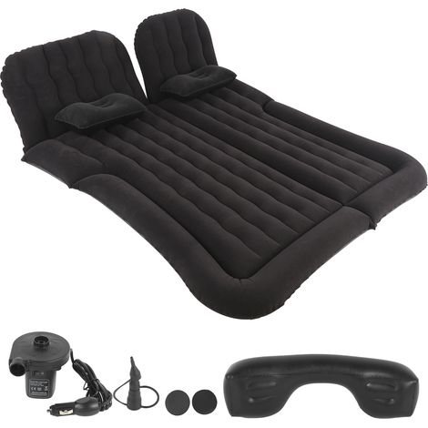 Eosnow Luftmatratze, 12 V, elektrische Luftpumpe mit beflockter Oberfläche, für SUV, MPV, RV, Schwarz