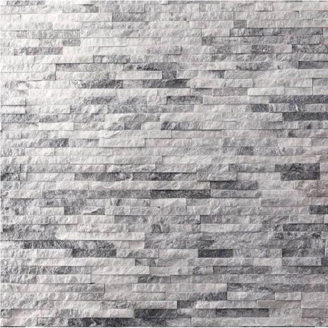 Decoon – Plaquette de parement en quartzite 0,468 m2 – Dimensions 40 x 10 cm – Épaisseur 0,8 à 1,4 cm – Pour murs intérieurs et extérieurs (1/6)
