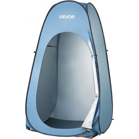 Campingzelt Toilettenzelt (1194x1194 x1905 mm) Umkleidezelt inkl. Heringen & Seilen & Tragetasche, Sichtschutzzelt aus 190T Polyester für Camping Strand Angeln Blau (1/5)