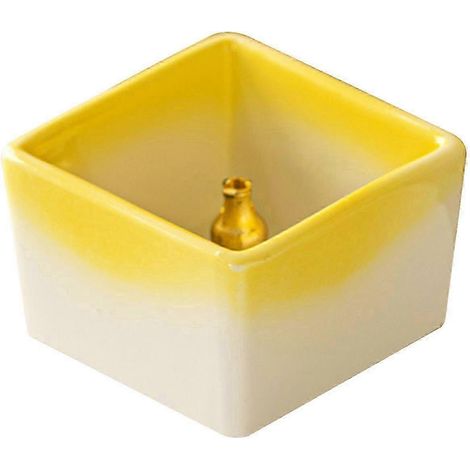 Brûleur d'encens, porte-encens, objet de décoration de bureau, support pour encens, brûle-encens en céramique, encensoir de bureau pour salon de thé-Yellow (1/5)