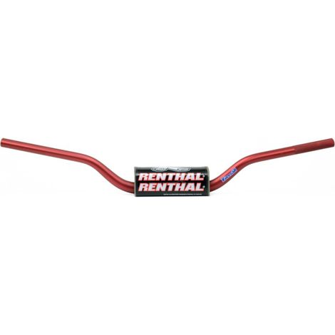 Manillar Renthal Fatbar de aluminio rojo de 28,6 mm con esponja para Honda CR/CRF y Kawasaki KX/KXF Motocross