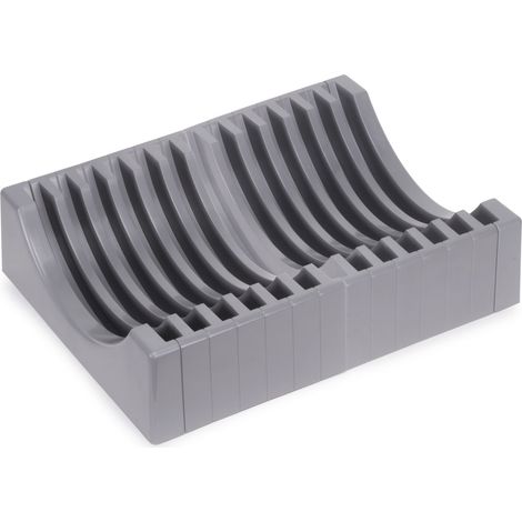 Emuca Lot Tellerorganisator für Möbel, Kapazität für 13 Teller, Kunststoff, Grau (1/5)