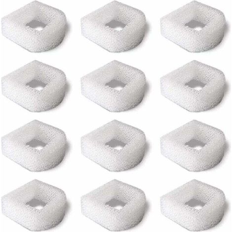 Accessorio filtro in schiuma di ricambio (confezione da 12) per fontanelle per animali domestici, cani e gatti - Compatibile con fontanelle in ceramica e fontanelle in acciaio Drinkwell 360