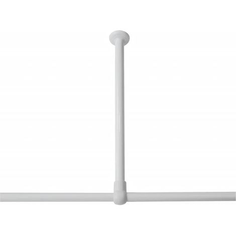 Sealskin Seallux Supporto a Soffitto, Acciaio Inox, Bianco, 2.8 x 2.8 x 60 cm
