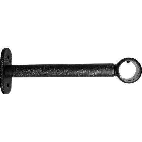 SET 2 SUPPORTI PARETE BASICO 23CM NERO-ARGENTO (1/2)