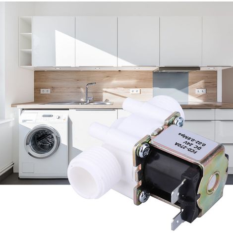 G1/2 NC Kunststoff-Elektromagnetventil, normalerweise geschlossen, Wassereinlassventil, DC 24 V (1/5)