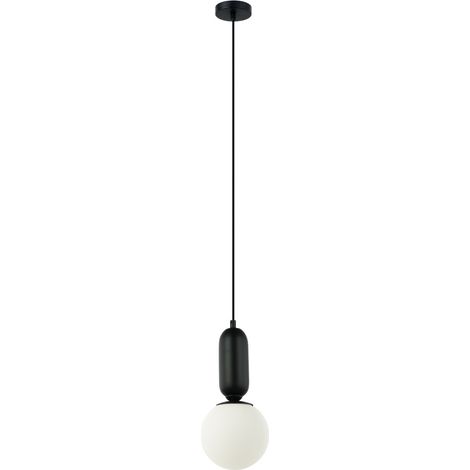 Italux Aldeva lámpara colgante negra 15 cm diámetro diseño moderno (1/3)