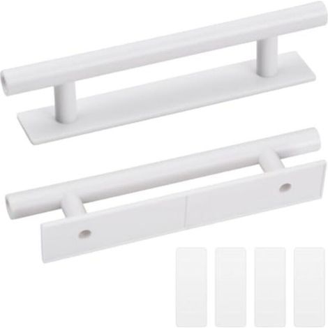 Pack of 2 Self-Adhesive Furniture Handles, 150mm Sliding Door Handles Self-adhesive Furniture Handles for Drawer Cabinet Kitchen Home Decorating (1/5)
